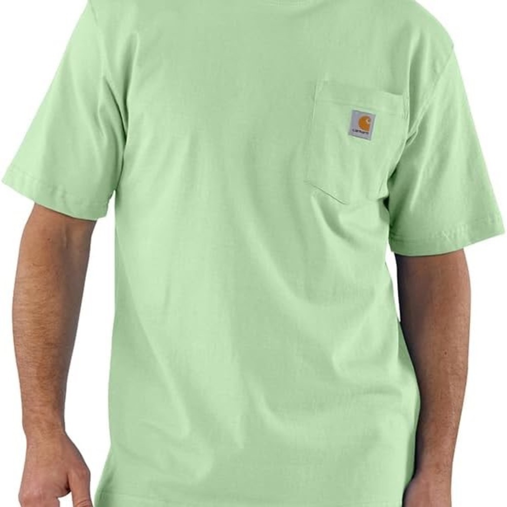 Carhartt Men's Mint Green Short Sleeve Tee loose fit